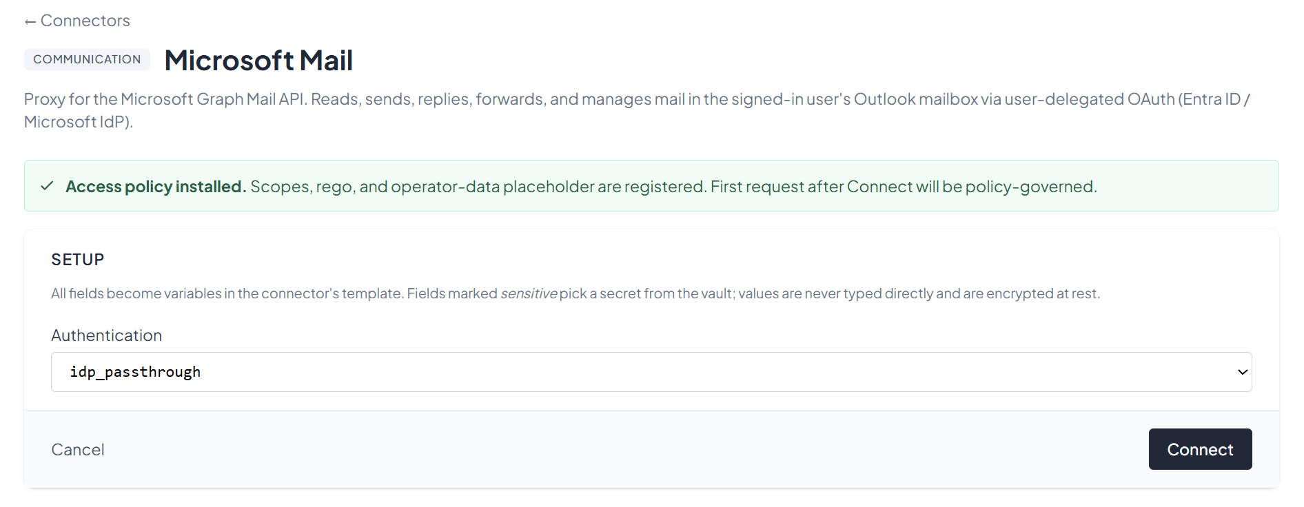 Microsoft Outlook setup screen
